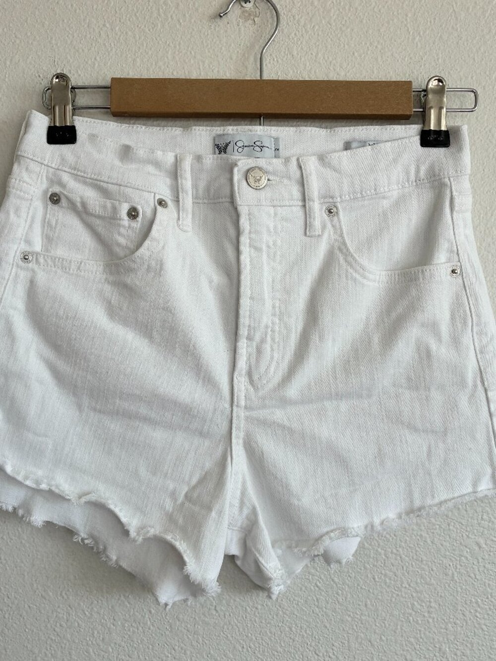 Jessica Simpson Beloved High Waist White Jean Shorts